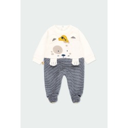 Pelele terciopelo combinado de bebé Boboli