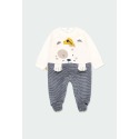 Pelele terciopelo combinado de bebé Boboli
