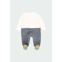 Pelele terciopelo combinado de bebé Boboli