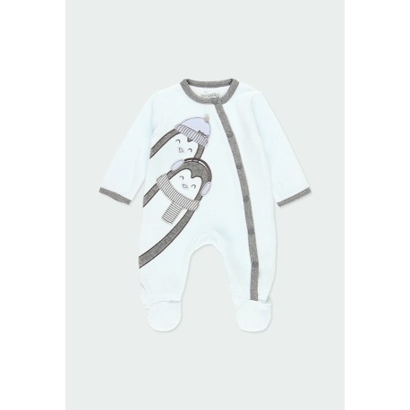 Pelele terciopelo "pingüino" de bebé Boboli