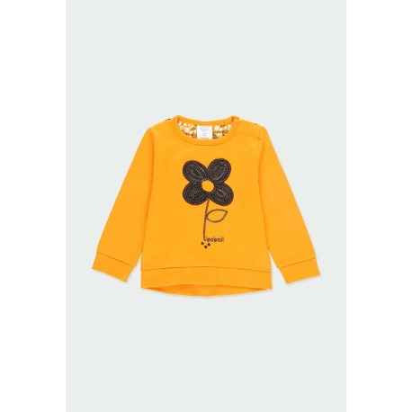 Camiseta punto combinada flores de niña Boboli