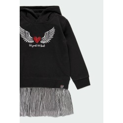 Vestido felpa combinado "alas" de Boboli